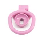 Back side shows Pink Negative Chastity Cage