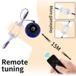 kinksterhub A soft TPE electric shock penis ring and hodensack ring set with wires and a controller.