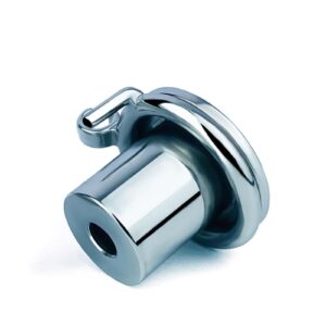 Fully Enclosed Stainless Steel Closed Chastity Cage Side and rear display