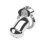 The second style of stainless steel male chastity cage