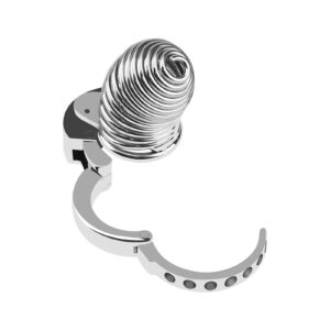 The third style of stainless steel male chastity cage