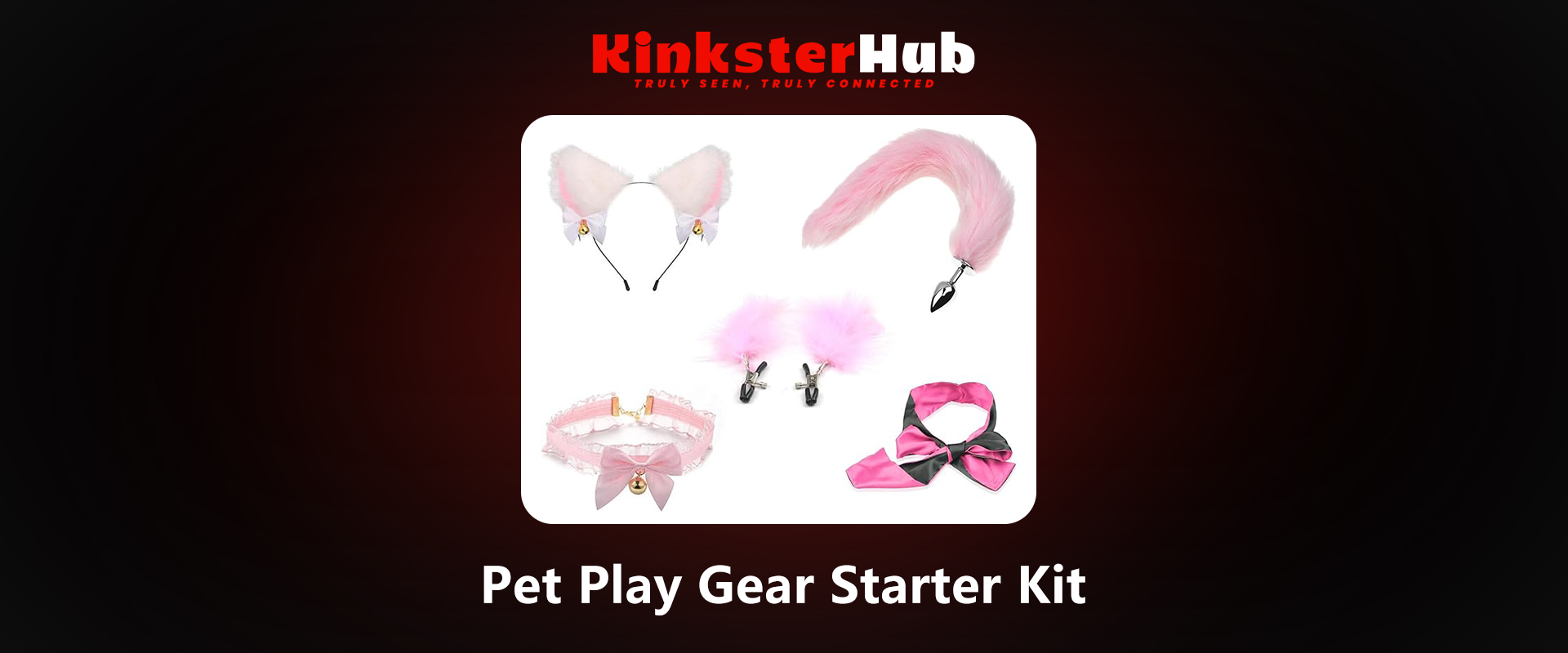 Starter kit with collar, tail plug, and ears
