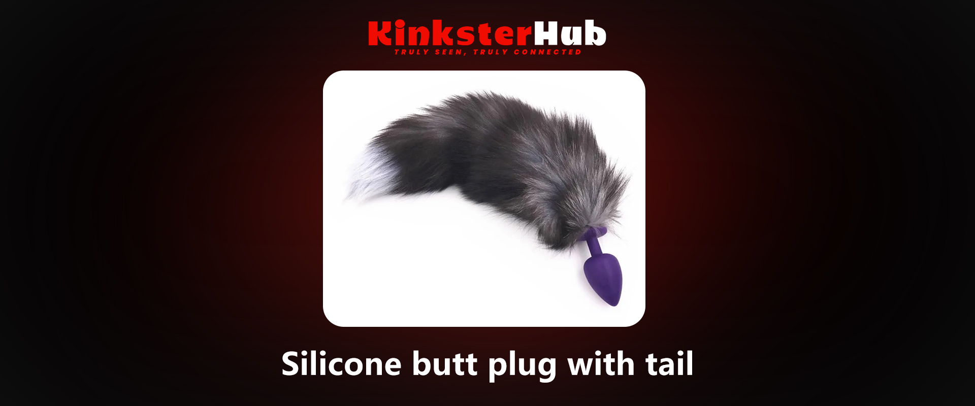 Small silicone tail plug with faux fur