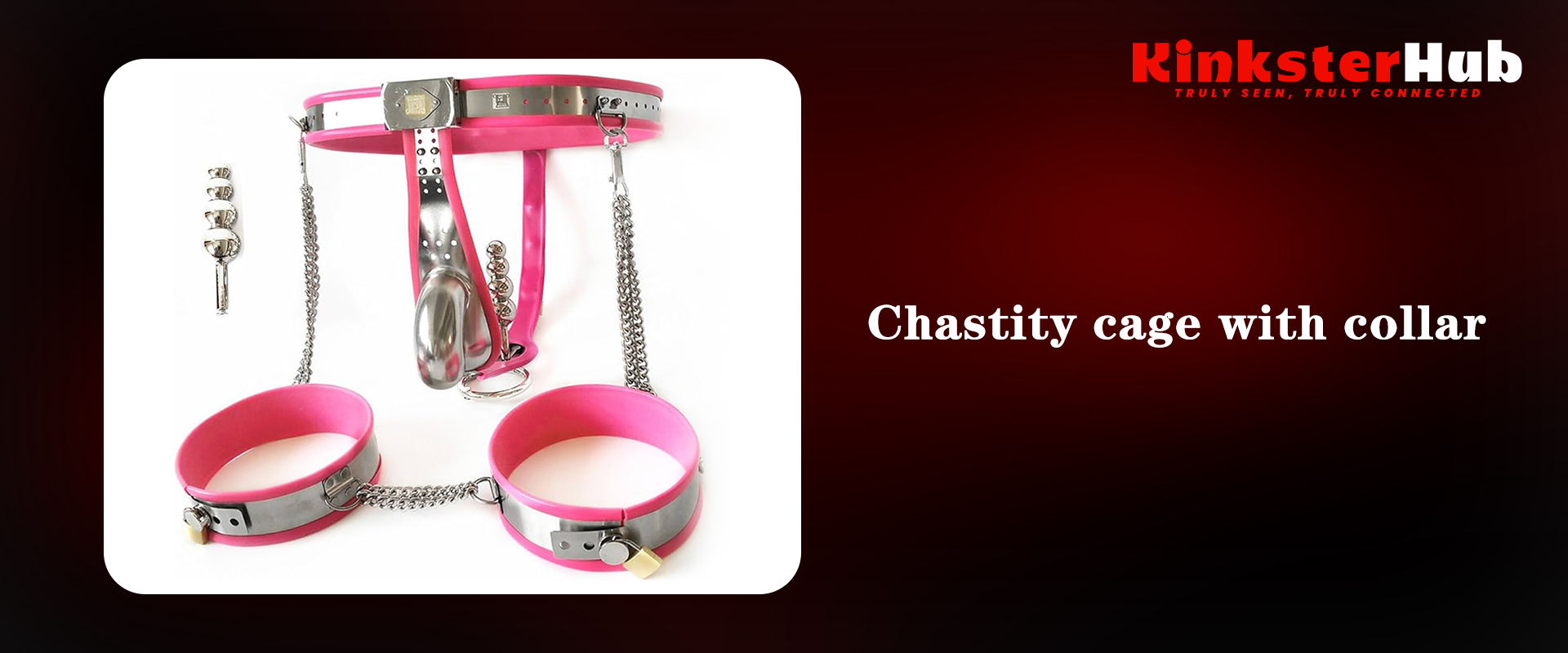 Chastity cage with collar