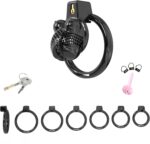 Black Chest Chastity Cage Set Details