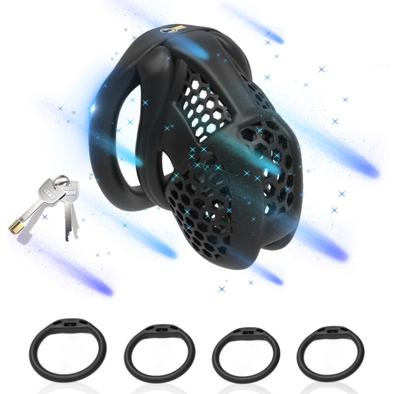Black Honeycomb Cock Cage All Accessories Display