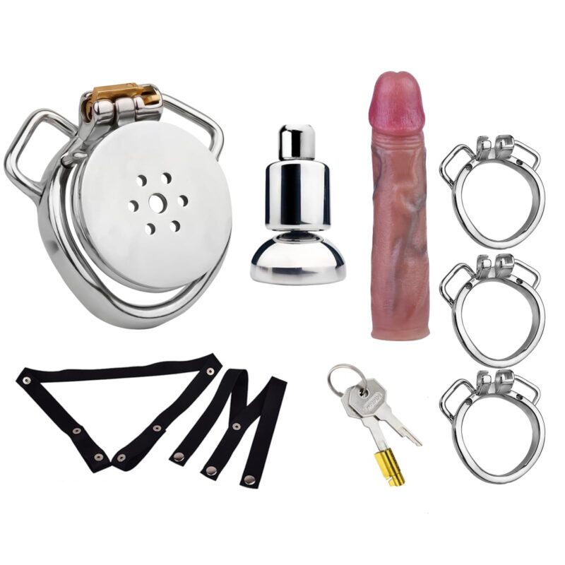 Each Dildo size of Chastity Cage Set with Dildo