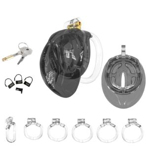 Each part of Soft Silicone Vagina Chastity Cage Set