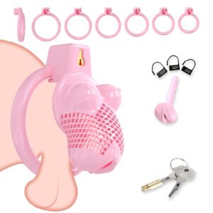Pink Chest Chastity Cage Set