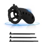 Breathable Silicone Male Chastity Cage Accessories Display