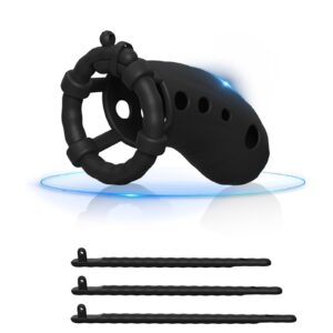 Breathable Silicone Male Chastity Cage Accessories Display