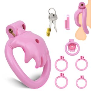 All parts of Pink Resin Special Chastity Cage
