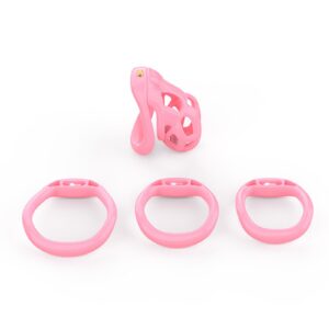 Mini Pink Resin Chastity Cage