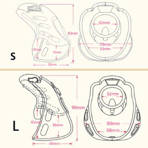 Size of Plastic Chastity Lock Cage