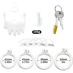 White Resin Special Chastity Cage