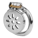 Mini Flat Metal Cage with Urethral Dilator Front View