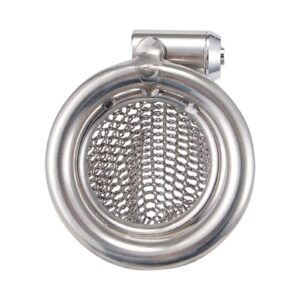Short Metal Mesh Chain Cock Cage Back view of the interior