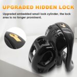 Different size of Small Short Black Chastity Cage Set display