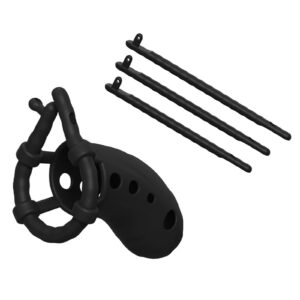 Breathable Silicone Male Chastity Cage Accessories Display