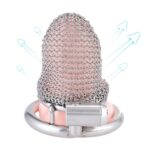 Short Metal Mesh Chain Cock Cage Breathability Demonstration