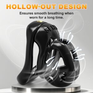 How to wearing Small Short Black Chastity Cage Set display