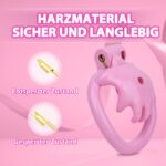 Pink Resin Special Chastity Cage with key