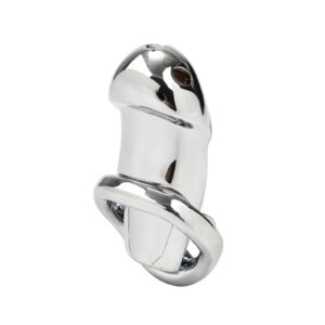 metal chastity cage ergonomic back product view