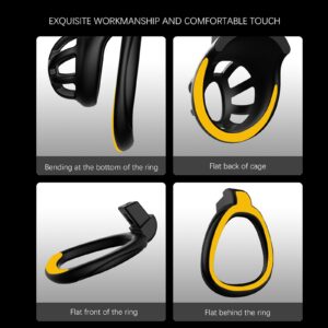 black resin chastity cage lightweight ABS accessory kit view