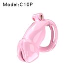 Pink Resin Male Chastity Cage Set Front View