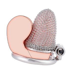 Short Metal Mesh Chain Cock Cage Side Wear