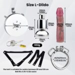 Each size of Chastity Cage Set with Dildo