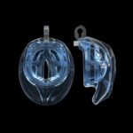 Blue Soft Silicone Vagina Chastity Cage Set