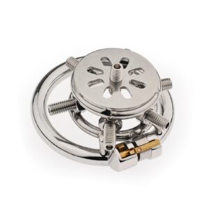 metal steel chastity cage spiked flat stainless equipped angled product view