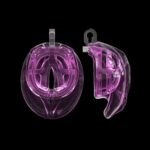 Purple Soft Silicone Vagina Chastity Cage Set