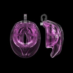 Purple Soft Silicone Vagina Chastity Cage Set