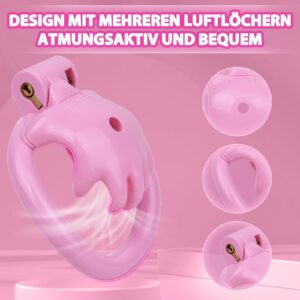 The Breathable feature of Pink Resin Special Chastity Cage