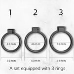 Each ring size of Lightweight Black ABS Chastity Cage(M)