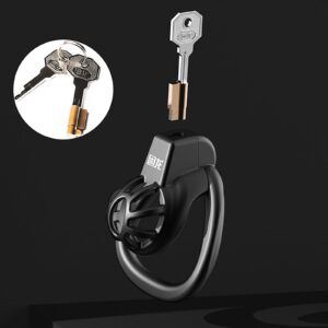 black resin chastity cage lightweight ABS back product view