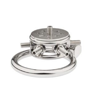 metal steel chastity cage spiked flat stainless equipped back product view