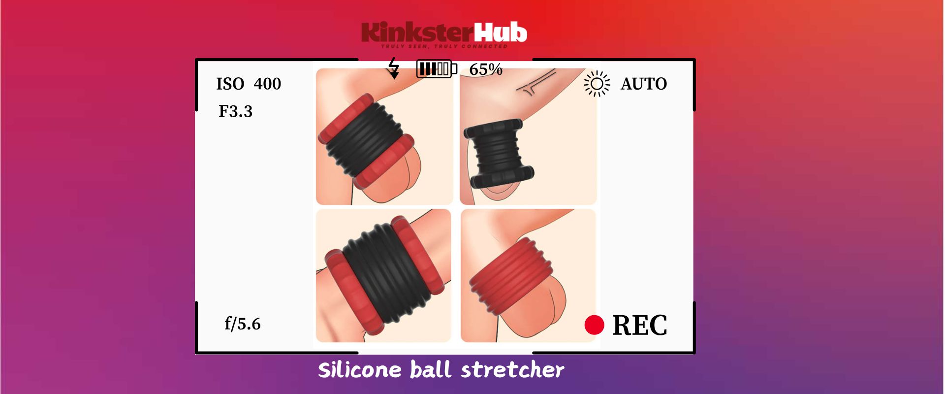 Silicone ball stretcher on clean surface