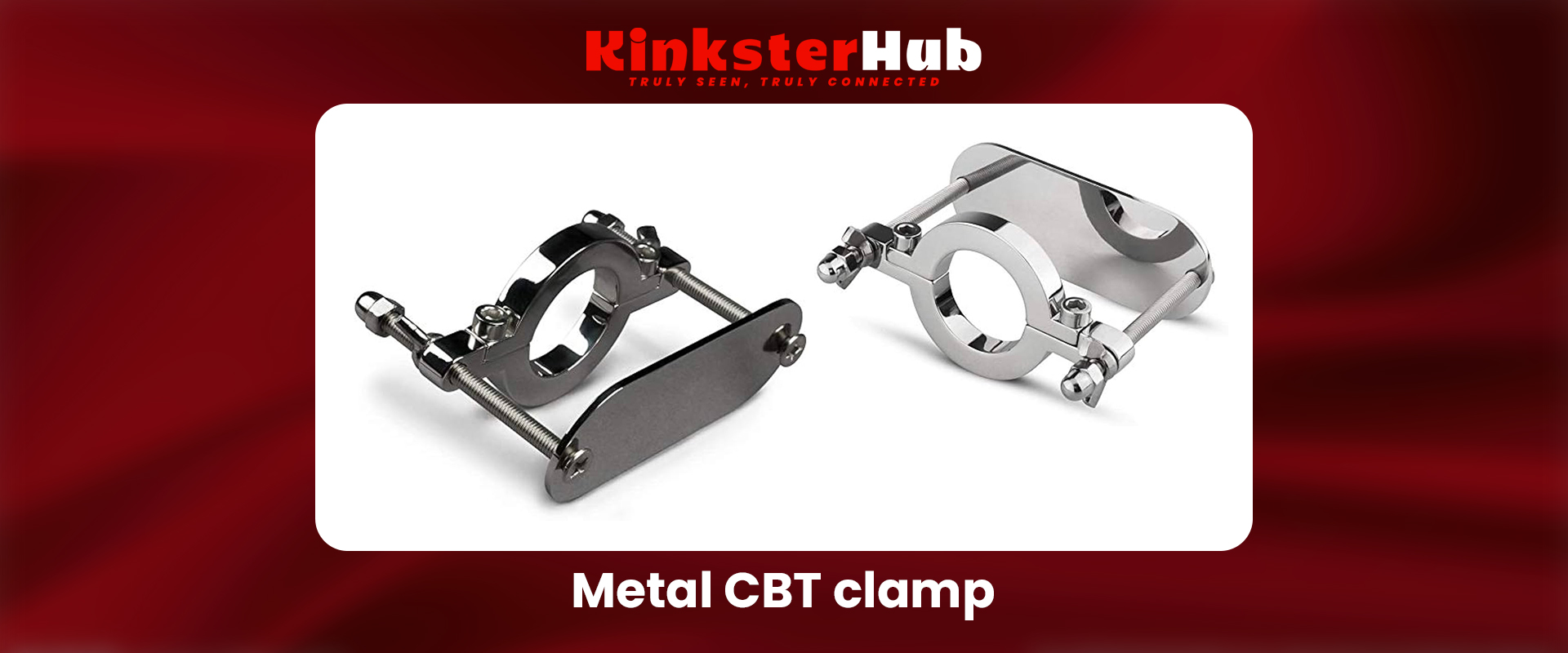 Steel testicle clamp with chain attachment