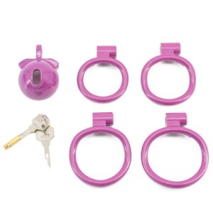 resin chastity cage colors breathable rings detail close-up