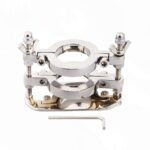 Dual Ballstretcher Ring for CBT Bondage with Scrotum Weight Pull