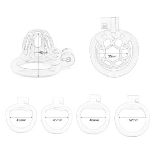 resin chastity cage colorful skin-friendly material angled product view