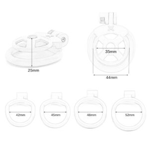 pink resin chastity cage lightweight cock angled product view