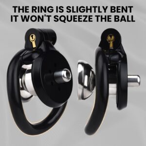 black steel chastity cage flat negative cage-stainless angled product view