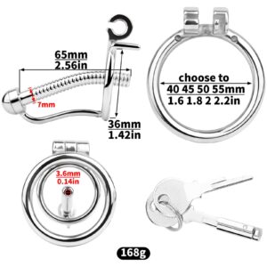 metal steel chastity cage stainless urethral dilator feature detail graphic