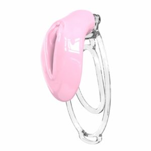 Pink Inverted Silicone Vagina Chastity Cage