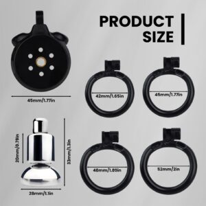 black steel chastity cage flat negative cage-stainless back product view