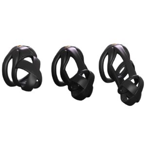 silicone chastity cage ergonomic accessory kit view